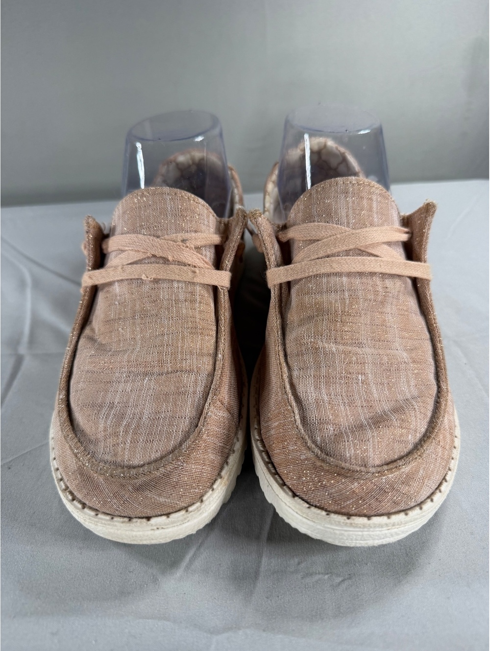 Hey Dude Wendy Sparkling Rose Gold Women's Casual Slip-On Shoes Size 6 US